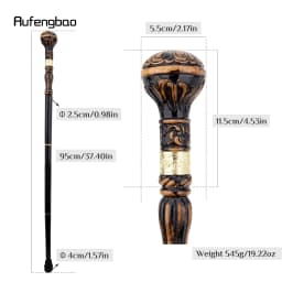 Black Brown Creative Round Wooden Fashion Walking Stick Cospaly Wood Cane  Performance stage Cane  95cm  Performance Stage Cane