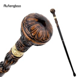 Black Brown Creative Round Wooden Fashion Walking Stick Cospaly Wood Cane  Performance stage Cane  95cm  Performance Stage Cane