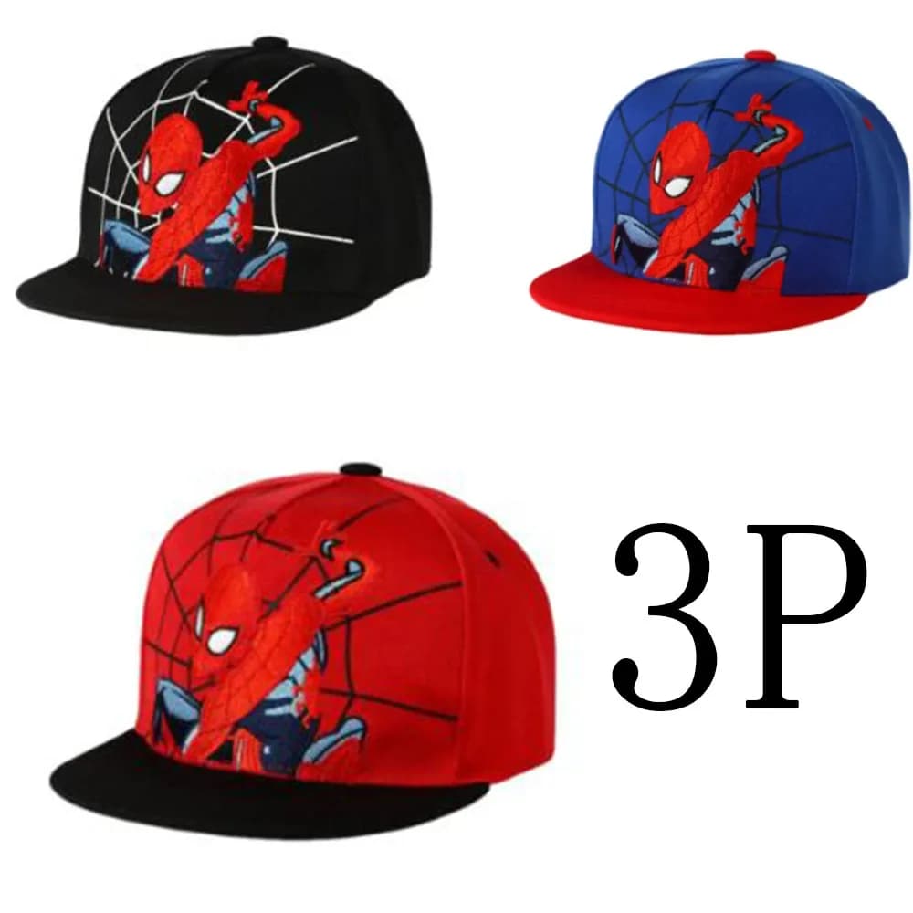 ^^Anime Cartoon Spiderman Hats for Kids Toddler Baby Baseball Cap Spring Summer Children's Snapback Hip Hop Adjustable Caps