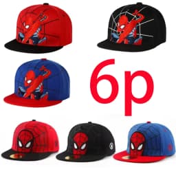 ^^Anime Cartoon Spiderman Hats for Kids Toddler Baby Baseball Cap Spring Summer Children's Snapback Hip Hop Adjustable Caps