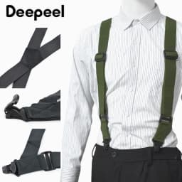 1Pc 38mm Adult Men's Suspenders Plastic Non-slip 2 Clips Elastic Strap Man Braces Suspender for Pants Shirt Male Jockstrap