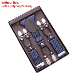 Mens Fashion Suspenders Adjustable Elastic Trouser Braces 3.5cm Wide Y-Back 6 Metal Clips Trouser Strap Belt Husband Father Gift