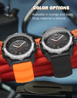 NORTH EDGE EVOQUE2 Waterproof Outdoor Electronic Solar Watch - Speed Luminous Digital Sport Timepiece for Active Living