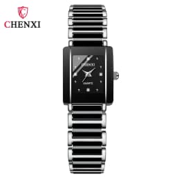 CHENXI 104A Waterproof Top Brand Luxury Couple Watches Watch for Women Men with Simulated-Ceramics Strap Relojes Para Damas