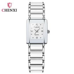 CHENXI 104A Waterproof Top Brand Luxury Couple Watches Watch for Women Men with Simulated-Ceramics Strap Relojes Para Damas