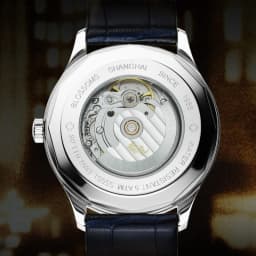 SHANGHAI Couple Automatic Watches 39mm Sapphire Mechanical Watch Date Display Flower Pattern Dial 316L Stainless Steel New S5001