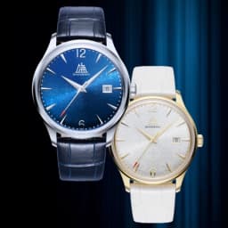 SHANGHAI Couple Automatic Watches 39mm Sapphire Mechanical Watch Date Display Flower Pattern Dial 316L Stainless Steel New S5001