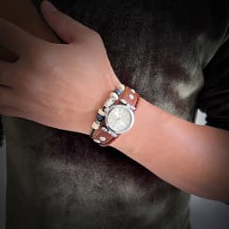 Men's Antique Punk Vintage Quartz Watch with Handmade Leather Bracelet Unisex Streetwear Fashion Accessory Gift
