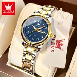 OLEVS Fashion Brand Couple Quartz Watches Waterproof Luminous Wristwatch for Lover Date Men‘s and Women's Wristwatch Simple