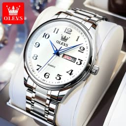 OLEVS Fashion Brand Couple Quartz Watches Waterproof Luminous Wristwatch for Lover Date Men‘s and Women's Wristwatch Simple