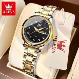 OLEVS Fashion Brand Couple Quartz Watches Waterproof Luminous Wristwatch for Lover Date Men‘s and Women's Wristwatch Simple