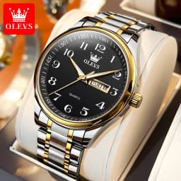 OLEVS Fashion Brand Couple Quartz Watches Waterproof Luminous Wristwatch for Lover Date Men‘s and Women's Wristwatch Simple