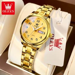 OLEVS Fashion Brand Couple Quartz Watches Waterproof Luminous Wristwatch for Lover Date Men‘s and Women's Wristwatch Simple