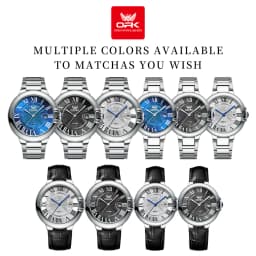 OPK 6039 Couple Watch Deep Waterproof Calendar Ladies Hand Clock
