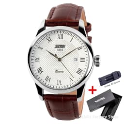 SKMEI 9058 Lovers Quartz Watch Love Witness Time Women Men Leather Strap Sports Waterproof Wristwatches Date Clock Reloj Hombre