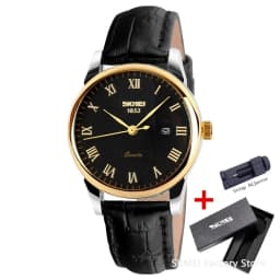 SKMEI 9058 Lovers Quartz Watch Love Witness Time Women Men Leather Strap Sports Waterproof Wristwatches Date Clock Reloj Hombre