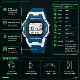 SKMEI 2596 Sports Digital Watches Men Women Electronic Wristwatch 50M Waterproof Clock LED For Sports Lovers Outdoor Casual Wear