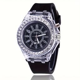 Luminous Electronic Watch For Students, Rhinestone Couple , New Year's Gift