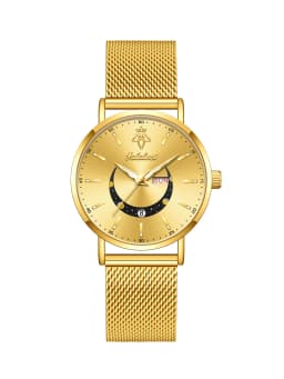 YaLaLuSi Stylish Men's and Women's Minimalist Casual Watches with Calendar and Smiley Face Design—Couple's Watches Reloj