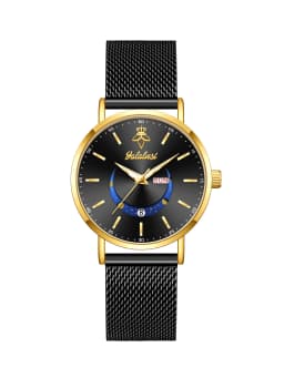 YaLaLuSi Stylish Men's and Women's Minimalist Casual Watches with Calendar and Smiley Face Design—Couple's Watches Reloj
