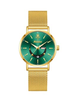 YaLaLuSi Stylish Men's and Women's Minimalist Casual Watches with Calendar and Smiley Face Design—Couple's Watches Reloj