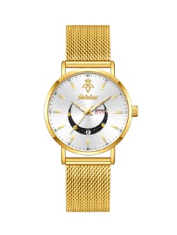 YaLaLuSi Stylish Men's and Women's Minimalist Casual Watches with Calendar and Smiley Face Design—Couple's Watches Reloj