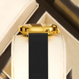 YaLaLuSi Stylish, Minimalist Unisex Watch with Date Display; Milanese Mesh Strap Couple’s Quartz Watch Reloj