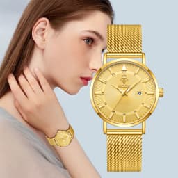 Fashionable Men's and Women's Watches: Minimalist Calendar, Casual, Business, Workplace, and Couples' Quartz Watches Reloj
