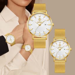 Fashionable Men's and Women's Watches: Minimalist Calendar, Casual, Business, Workplace, and Couples' Quartz Watches Reloj