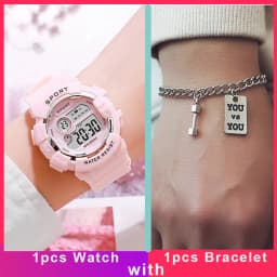 Men Women Digital Watches with Bracelet Multifunction Sports Watches Fashion Couple Watch Electronic Clock For Boys and Girls