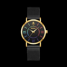 YaLaLuSi Rainbow Roman Numeral Men’s and Women’s Watches with Steel Straps – Quartz Wristwatches – Couples’ Watches – Gifts