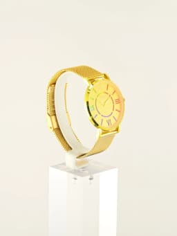 YaLaLuSi Rainbow Roman Numeral Men’s and Women’s Watches with Steel Straps – Quartz Wristwatches – Couples’ Watches – Gifts