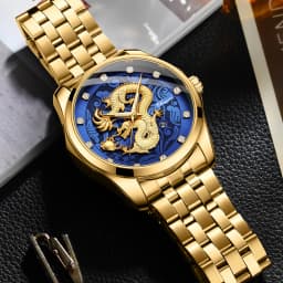 CHENXI Mens Business Luxury Full Steel Golden Quartz Watch Top Brand Waterproof Date Luminous Scratch-Proof Fashion Wristwatch