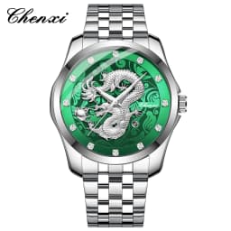 CHENXI Mens Business Luxury Full Steel Golden Quartz Watch Top Brand Waterproof Date Luminous Scratch-Proof Fashion Wristwatch