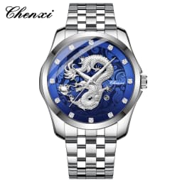 CHENXI Mens Business Luxury Full Steel Golden Quartz Watch Top Brand Waterproof Date Luminous Scratch-Proof Fashion Wristwatch