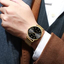 CRRJU Women Watch Fashion Quartz Waterproof Slim Stylish with Date Couple Wristwatch Mesh Strap Clock for Unisex Reloj Hombre