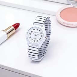 Fashion Couple Watches, a Pair of Casual Quartz Watches for Men and Women, Arabic Numerals, Elastic Strap Women's Wristwatch
