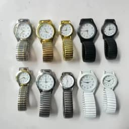 Fashion Couple Watches, a Pair of Casual Quartz Watches for Men and Women, Arabic Numerals, Elastic Strap Women's Wristwatch