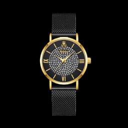 YaLaLuSi Fashionable Diamond-Set Dial Watches for Men and Women; Roman Numeral Mesh Strap Couple’s Watches Reloj