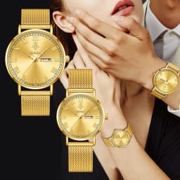 Stylish, Retro, and Minimalist Calendar Watches for Men and Women: Business, Commuting, and Couples' Watches—Perfect Gifts Reloj