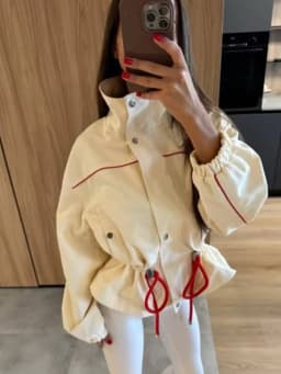 Women's Fashion Drawstring Short Jacket Lapel Long Sleeve Single-Breasted Slim Coat 2026 Spring Fall Daily Street Outfit New