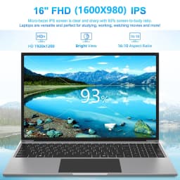 Blossom 6500Y New 17.3" Laptop 16GB RAM 512GB SSD Intel N5095 Portable Notebook Lightweight Keyboard Windows 11 Pro