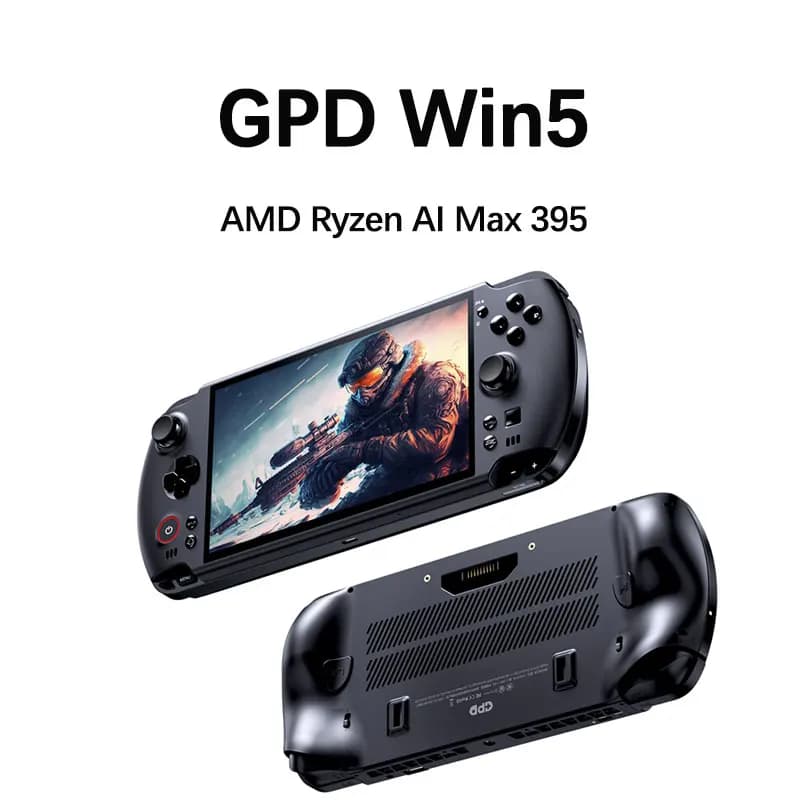 GPD Win5 AMD Ryzen AI Max 395/388 1080P LTPS Screen Handheld Gaming Console Windows11 RGB Ergonomic Handheld Game Player