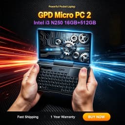 2025 New GPD Micro PC 2 7Inches Mini Industry Laptop Intel® Core™ I3-N250 16GB-512GB Windows 11 Portable Computer Notebook