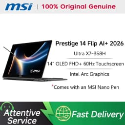 2026 MSI Prestige 14 Flip AI+ Laptop 14 Inch OLED FHD+ 60Hz IPS Screen Ultra X7-358H 32GB 1TB SSD Intel Graphics Notebook PC