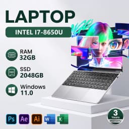 14.1' Intel Core I7 8650U Windows 11 Pro Computer 16GB 32GB RAM 512GB 1TB 2TB SSD Portable Laptop Office Computer PC