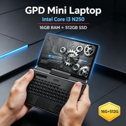 GPD Micro PC 2 Mini Industrial Laptop 7 Inch 1920x1080 Intel N250 16GB DDR5 512GB M.2 SSD Windows11 Portable Industry Notebook