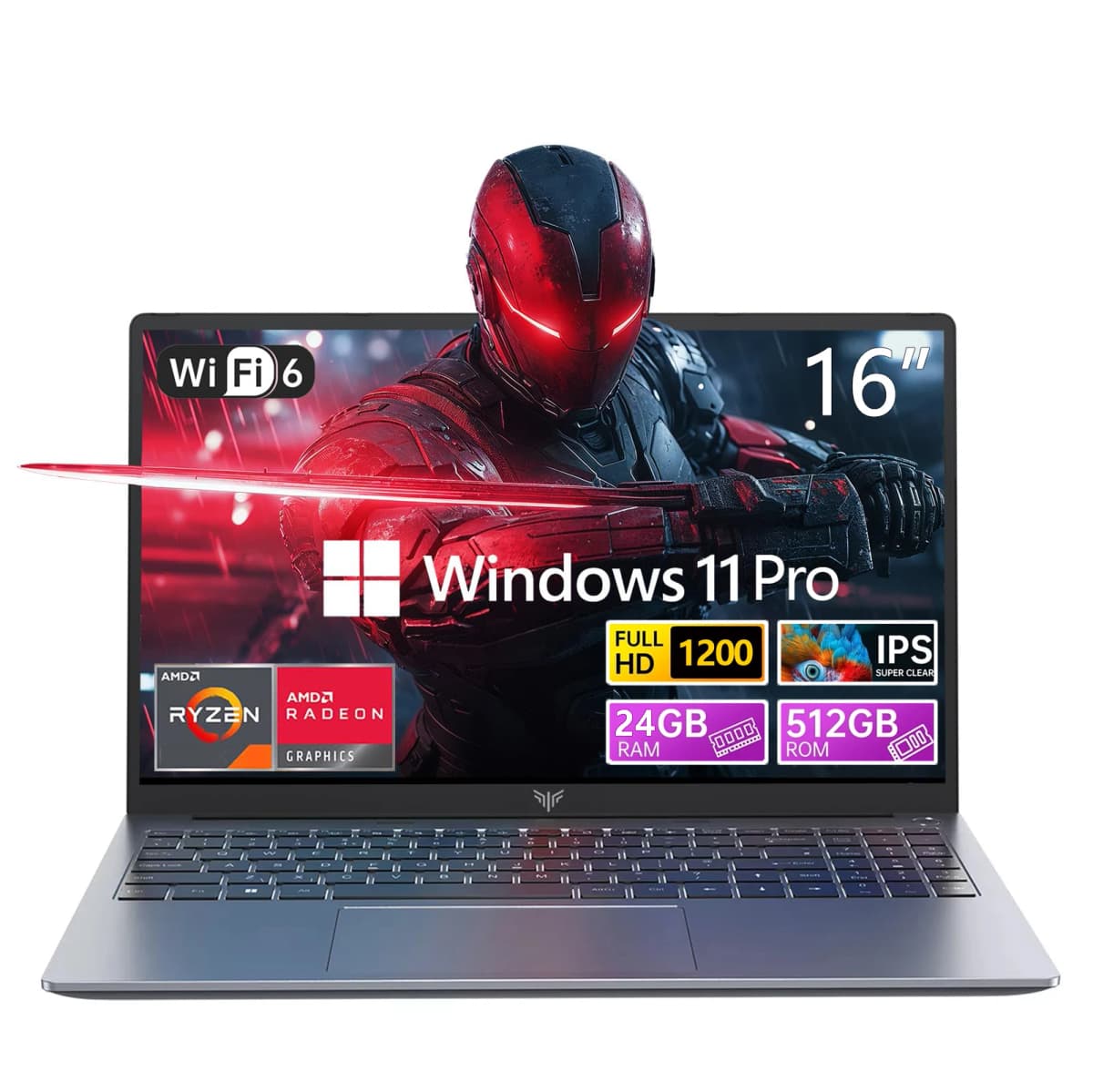 ACEMAGIC S16 Laptop 16Inch Gaming Laptop - Ryzen 7 H255 - 24GB LPDDR5 512B NVMe SSD - AMD Radeon 780M - WiFi6 - BT5.2 - Windows 11 Pro