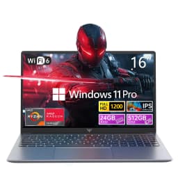 ACEMAGIC S16 Laptop 16Inch Gaming Laptop - Ryzen 7 H255 - 24GB LPDDR5 512B NVMe SSD - AMD Radeon 780M - WiFi6 - BT5.2 - Windows 11 Pro