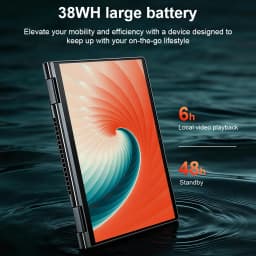 Ninkear YBook 15 Laptop 2 in 1 16GB RAM 512GB SSD 15.6 Inch Full HD Display AMD Ryzen 3 3250U Windows 11 Backlit Keyboard 360° Touchscreen 2 in 1 Convertible Notebook for Business Home Office Study and Everyday Multitasking